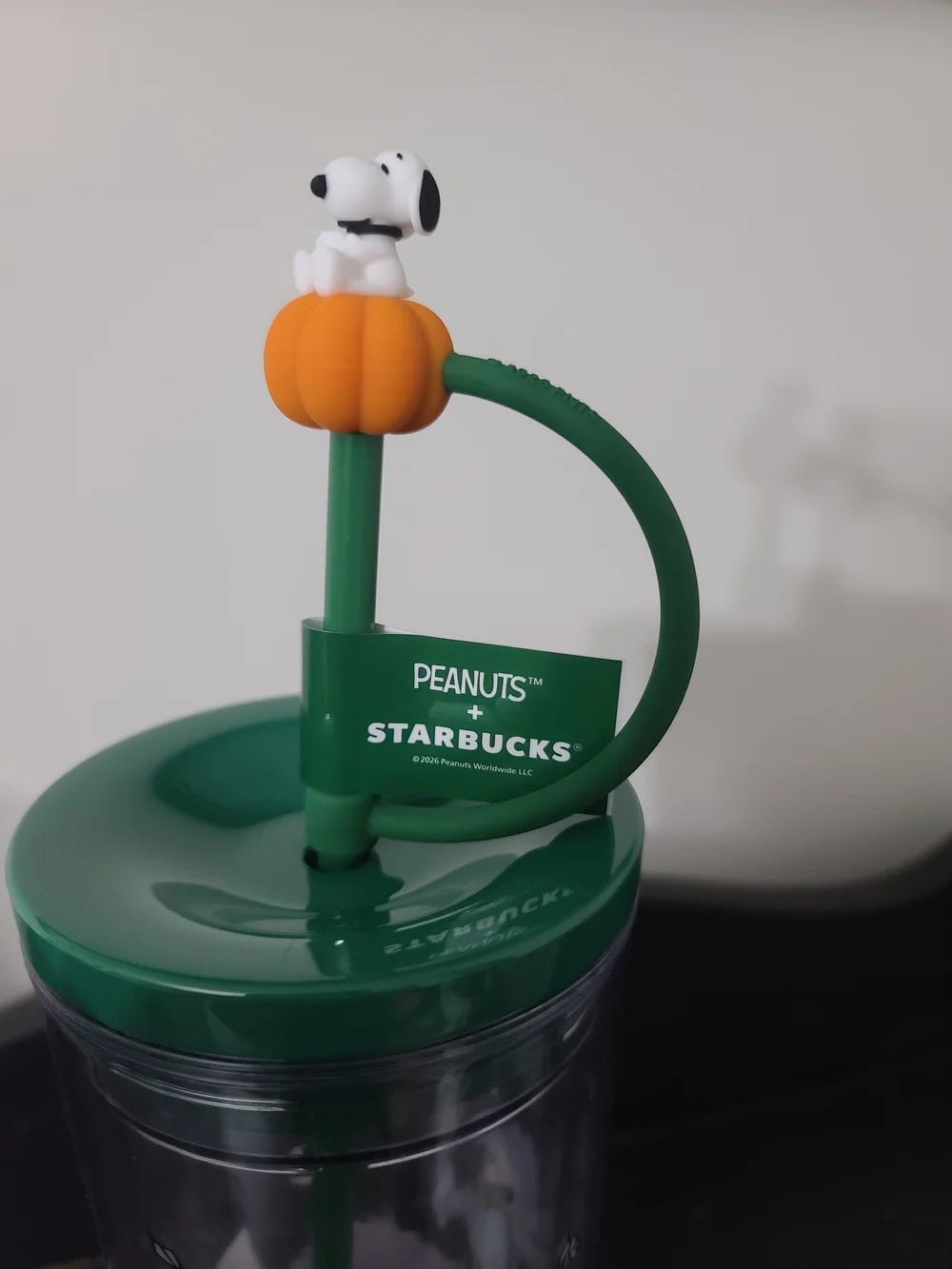 Starbucks+ Peanuts Fall Cold Cup Tumbler with Orange Pumpkin and Snoopy Charm